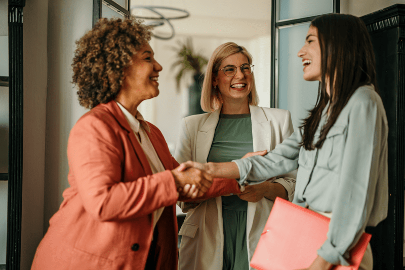 Business executives meeting at a networking event