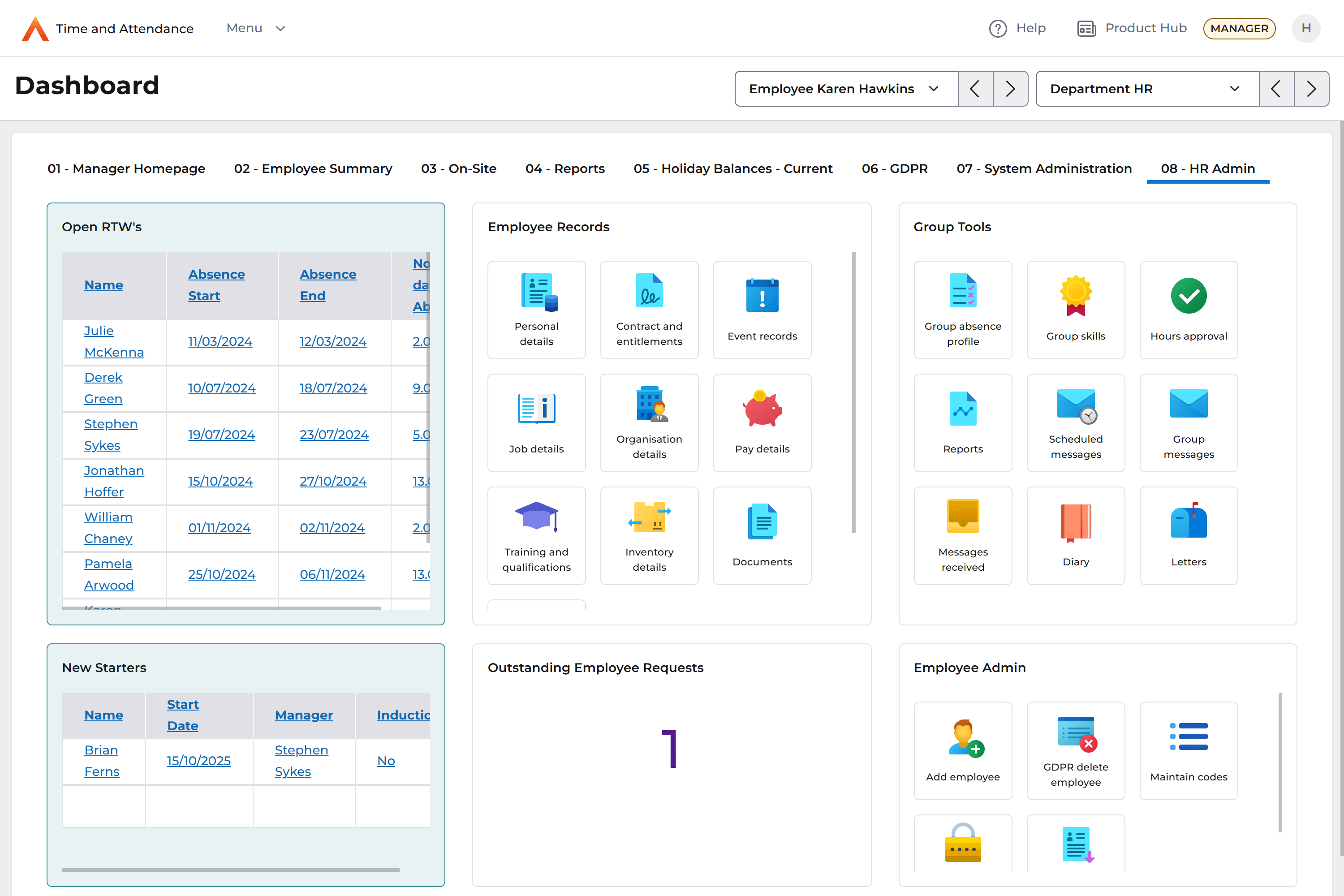 HR Manager - Manager Dashboard Screenshot - b9772487-9bf0-44c6-8096-4094272c46de