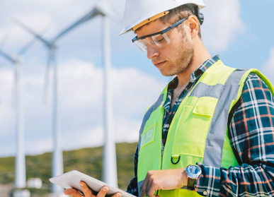 Man at work using dynamic resource scheduler