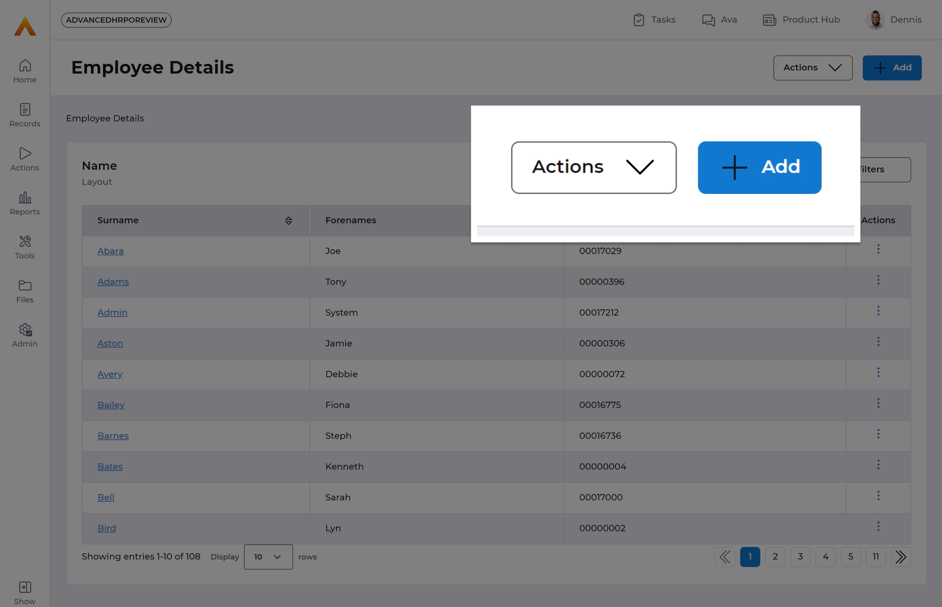 employee onboarding and offboarding feature on advancedhr